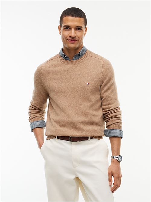 lambswool crew neck TOMMY HILFIGER | MW0MW36535RFG